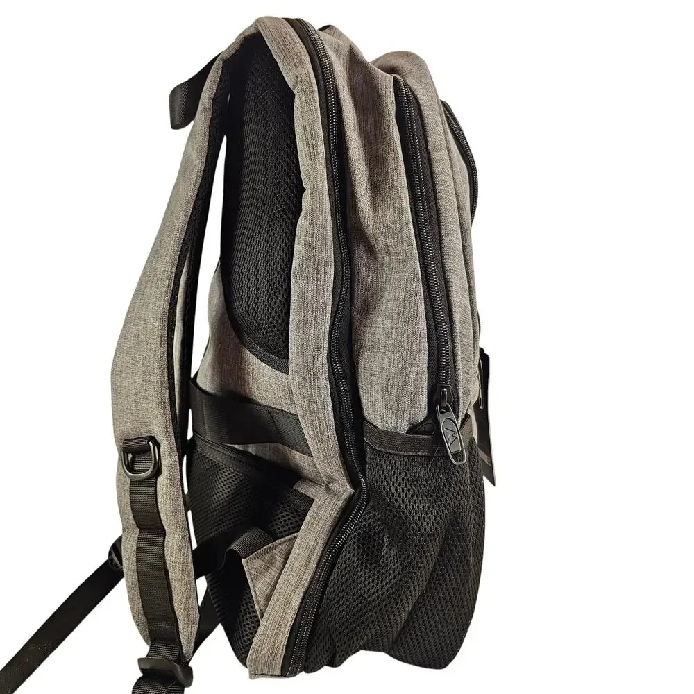 MATEIN Gray Laptop Backpack USB Charging Port Travel School Work Bag 19x 13x 6